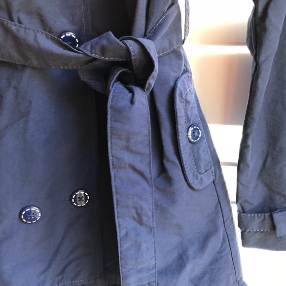 EUC Gap Kids Blue Rain Coat, Ruffle Hem, L (10-12) - Picture 2 of 5